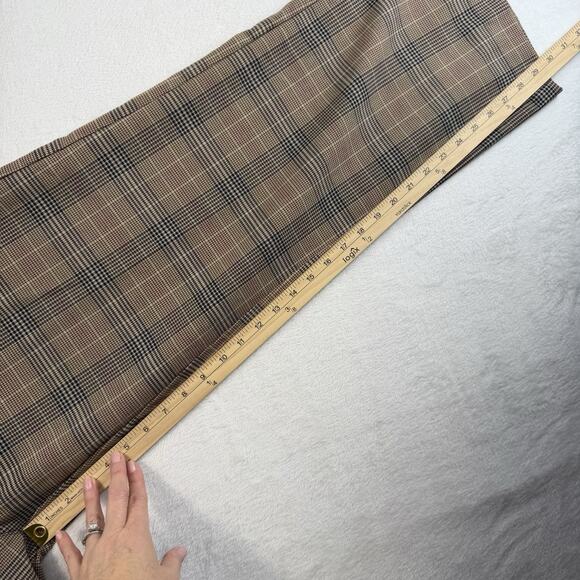 Old Navy Sz L Taylor Wide Leg Trouser Pants Pleated High Waisted Straight Plaid - Picture 13 of 15